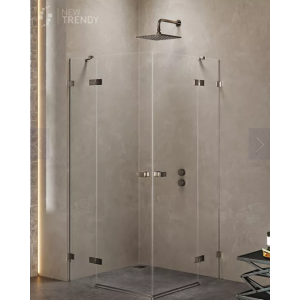 New Trendy EXK-3398 KABINA AVEXA GUNMETAL BRUSHED PROSTOKĄTNA 120x80x200 CZYSTE 6mm ACTIVE SHIELD