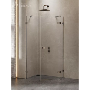 New Trendy EXK-3836 KABINA AVEXA GUNMETAL BRUSHED PI$477CIOKąTNA P 100x80x200 CZYSTE 6mm ACTIVE SHIELD