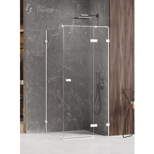 New Trendy EXK-2748 KABINA AVEXA WHITE PROSTOKĄTNA P 100x120x200 CZYSTE 6mm ACTIVE SHIELD