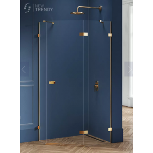 New Trendy EXK-3860 KABINA AVEXA GOLD PI$296CIOKąTNA L 100x80x200 CZYSTE 6mm ACTIVE SHIELD