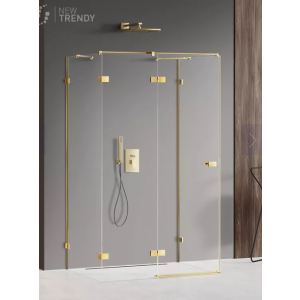 New Trendy EXK-2094 KABINA AVEXA GOLD SHINE PROSTOKĄTNA PRZY$610CIENNA L 80x70x200 CZYSTE 6mm ACTIVE SHIELD