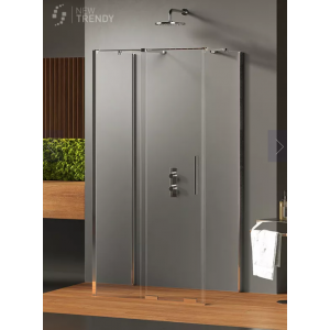 New Trendy EXK-4075 KABINA SMART PROSTOKĄTNA PRZY$1219CIENNA 110x100x200 CZYSTE 8mm ACTIVE SHIELD