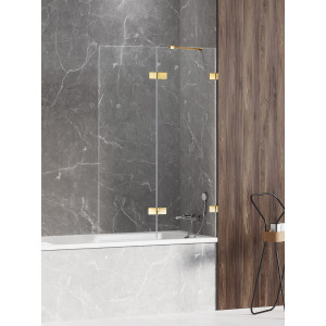 New Trendy EXK-2190 PARAWAN NAWANNOWY AVEXA GOLD SHINE L 140x150 CZYSTE 6mm ACTIVE SHIELD