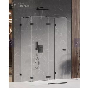 New Trendy EXK-2632 KABINA AVEXA BLACK PROSTOKĄTNA PRZY$815CIENNA 90x80x200 CZYSTE 6mm ACTIVE SHIELD