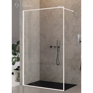 New Trendy EXK-2223 KABINA NEW MODUS WHITE WALK-IN U 90x200 CZYSTE 8mm ACTIVE SHIELD