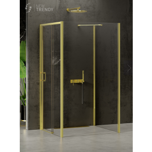 New Trendy K-1552 KABINA PRIME LIGHT GOLD PROSTOKĄTNA PRZY$279CIENNA L 100x110x200 CZYSTE 6mm ACTIVE SHIELD