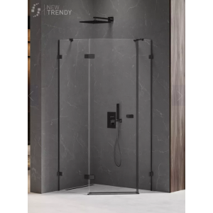 New Trendy EXK-3881 KABINA AVEXA BLACK PI$66CIOKąTNA L 100x80x200 CZYSTE 6mm ACTIVE SHIELD