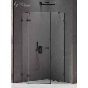 New Trendy EXK-3883 KABINA AVEXA BLACK PI$767CIOKąTNA P 100x80x200 CZYSTE 6mm ACTIVE SHIELD