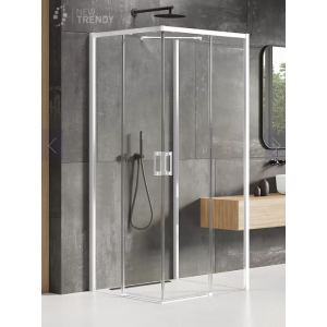New Trendy K-1093 KABINA PRIME WHITE PROSTOKĄTNA PRZY$184CIENNA L 90x80x200 CZYSTE 6mm ACTIVE SHIELD