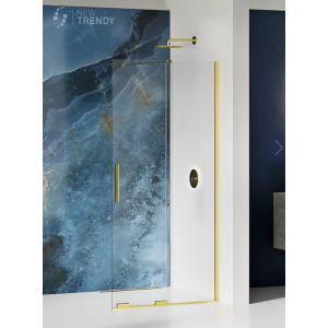 New Trendy EXK-4298 KABINA SMART LIGHT GOLD WALK-IN 130x200 CZYSTE 8mm ACTIVE SHIELD