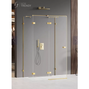 New Trendy EXK-2149 KABINA AVEXA GOLD SHINE PROSTOKĄTNA PRZY$314CIENNA P 120x80x200 CZYSTE 6mm ACTIVE SHIELD