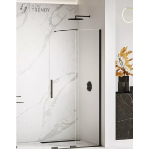 New Trendy EXK-4190 KABINA SMART BLACK WALK-IN 90x200 CZYSTE 8mm ACTIVE SHIELD