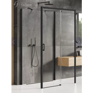 New Trendy K-0915 KABINA PRIME BLACK PROSTOKĄTNA PRZY$150CIENNA L 110x100x200 CZYSTE 6mm ACTIVE SHIELD