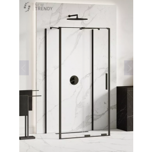 New Trendy EXK-4186 KABINA SMART BLACK PROSTOKĄTNA PRZY$1335CIENNA 140x80x200 CZYSTE 8mm ACTIVE SHIELD