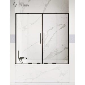 New Trendy EXK-4210 PARAWAN NAWANNOWY SMART BLACK 160x150 CZYSTE 8mm ACTIVE SHIELD