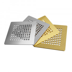 NEW TRENDY AK-0018 Kratka odpływowa 13X13 GOLD szczotkowany