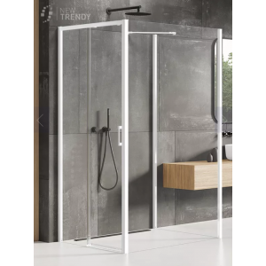 New Trendy K-1067 KABINA PRIME WHITE PROSTOKĄTNA PRZY$818CIENNA L 110x100x200 CZYSTE 6mm ACTIVE SHIELD