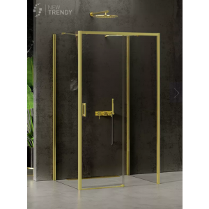 New Trendy K-1132 KABINA PRIME LIGHT GOLD PROSTOKĄTNA P 110x70x200 CZYSTE 6mm ACTIVE SHIELD