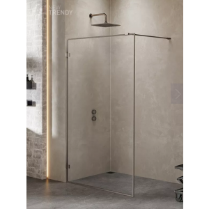 New Trendy EXK-3509 KABINA AVEXA GUNMETAL BRUSHED WALK-IN 70x200 CZYSTE 6mm ACTIVE SHIELD
