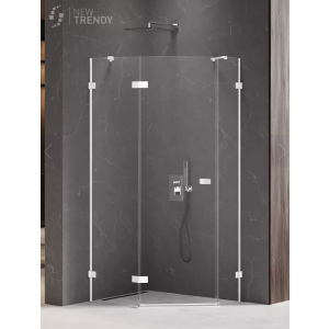 New Trendy EXK-3869 KABINA AVEXA WHITE PI$43CIOKąTNA P 100x80x200 CZYSTE 6mm ACTIVE SHIELD
