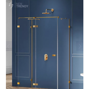 New Trendy EXK-3095 KABINA AVEXA GOLD PROSTOKĄTNA PRZY$470CIENNA L 120x80x200 CZYSTE 6mm ACTIVE SHIELD