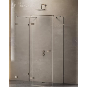 New Trendy EXK-3410 KABINA AVEXA GUNMETAL BRUSHED PROSTOKĄTNA PRZY$116CIENNA L 90x80x200 CZYSTE 6mm ACTIVE SHIELD