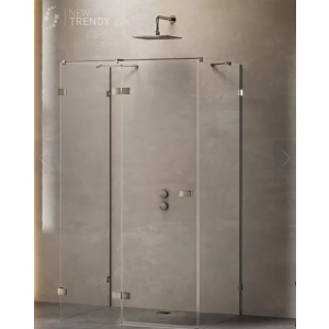 New Trendy EXK-3412 KABINA AVEXA GUNMETAL BRUSHED PROSTOKĄTNA PRZY$110CIENNA L 90x100x200 CZYSTE 6mm ACTIVE SHIELD