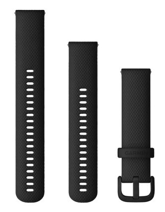 Garmin Pasek silikonowy na nadgarstek Quick Release 20 czarny / czarna sprzączka