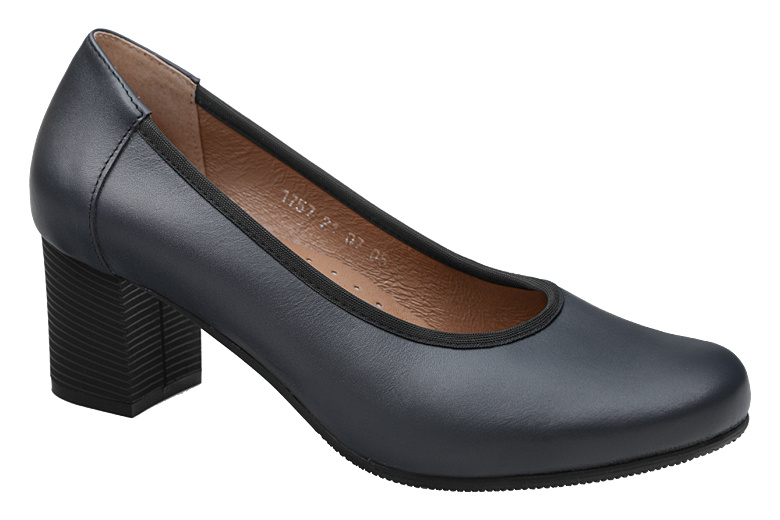 Czółenka na obcasie buty AXEL Comfort 1757 Marine Gold na Haluksy Kosela Medic 9757