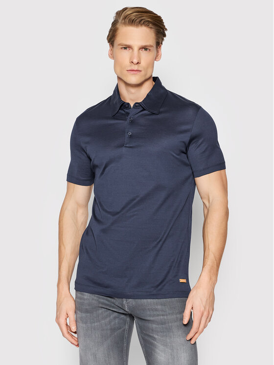 Baldessarini Polo Peter B4 10022/000/5083 Granatowy Regular Fit