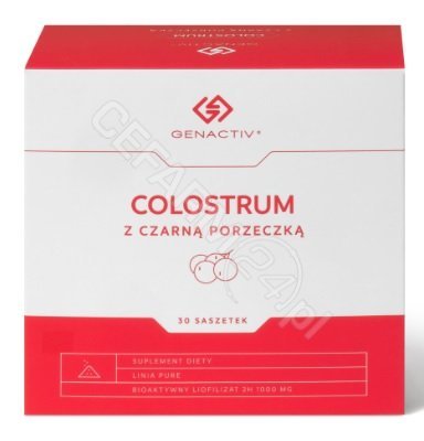 Genactiv SP. Z O.O. Colostrum z czarną porzeczką 30 saszetek 3800721