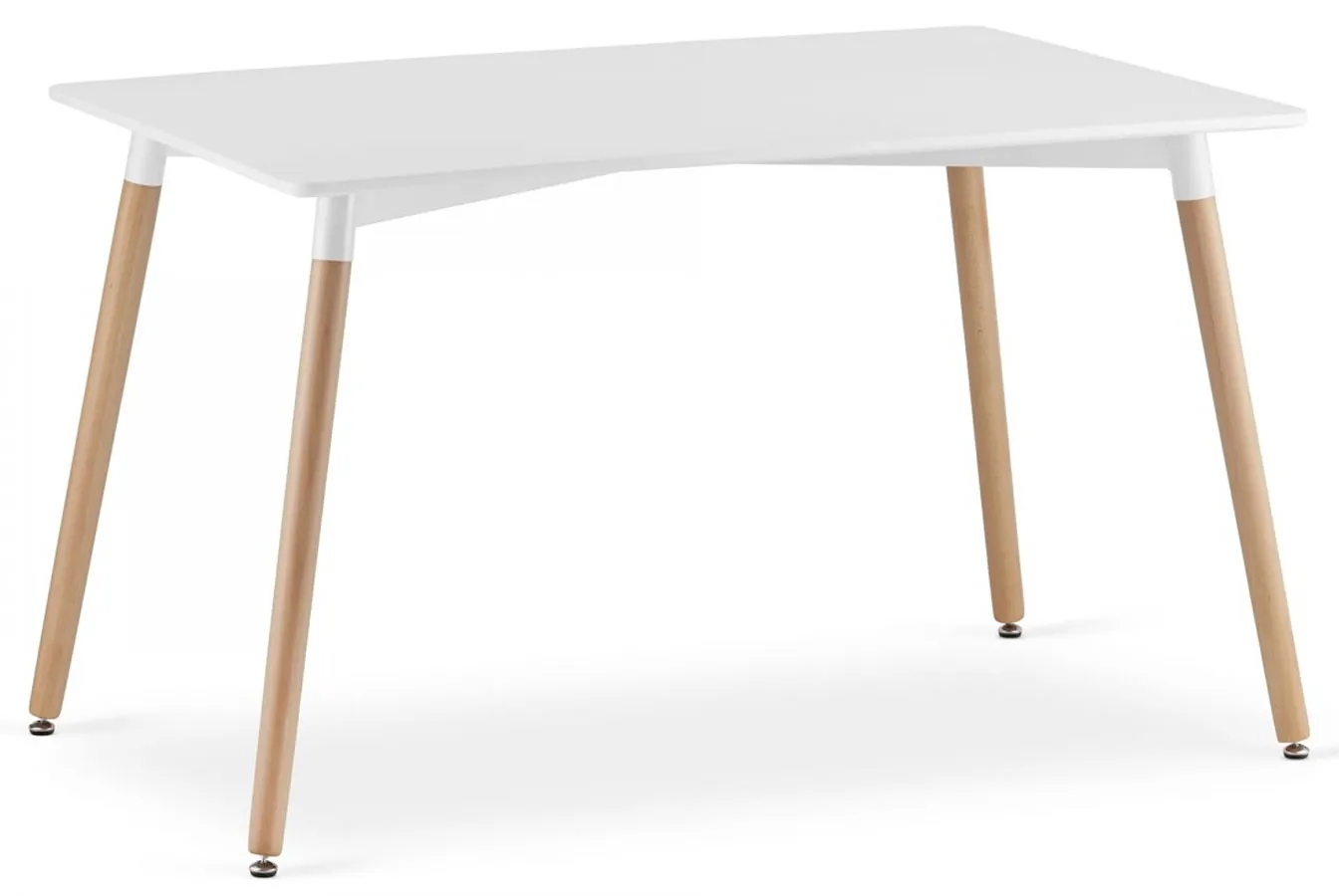 Skandynawski stół do jadalni z drewnianymi nogami L0-G42