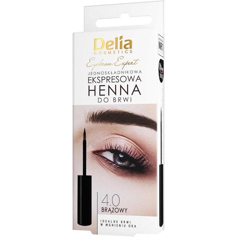 Delia Cosmetics Cosmetics EYEBROW EXPERT Henna ekspres do brwi Brązowa 6.0 ml