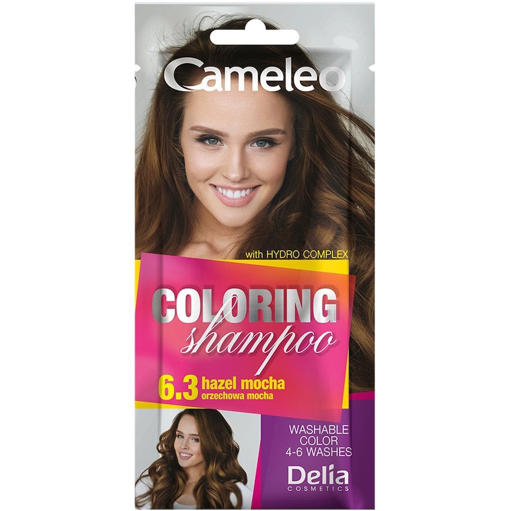 DELIA Cosmetics Cameleo Szampon koloryzujący 6.3 Orzechowa Mocha 40ml