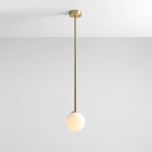 Aldex Wisząca lampa okrągła PINNE sypialniana kula szklana biała 1080PL_G40_L