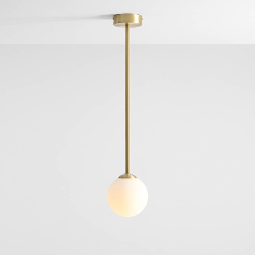 Aldex Szklana lampa wisząca PINNE zwis nad stół modernistyczny biały 1080PL_G40_M