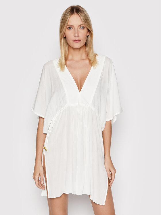 Ralph Lauren Lauren Sukienka plażowa 20151080 Biały Relaxed Fit