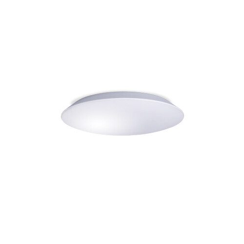 Plafon LED z czujnikiem mikrofalowym okrągły Ø28cm 18W barwa neutralna 4000K 1530lm AVESTA R biały klosz mleczny IP54 BRILUM