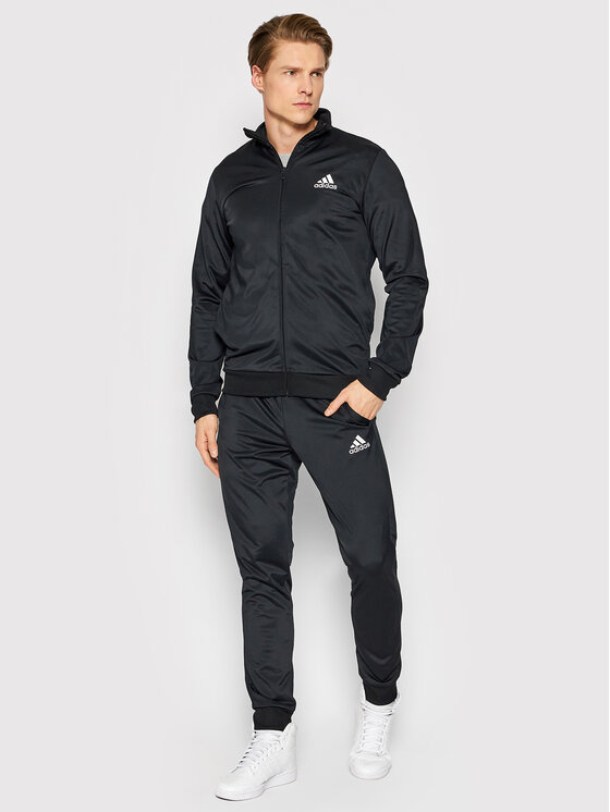 Dresy męskie - Adidas Dres Primegreen Essentials Small Logo GK9656 Czarny Regular Fit - grafika 1