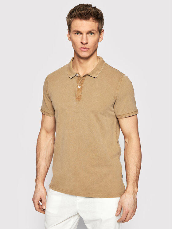 Only & Sons Polo Travis 22021769 Brązowy Slim Fit