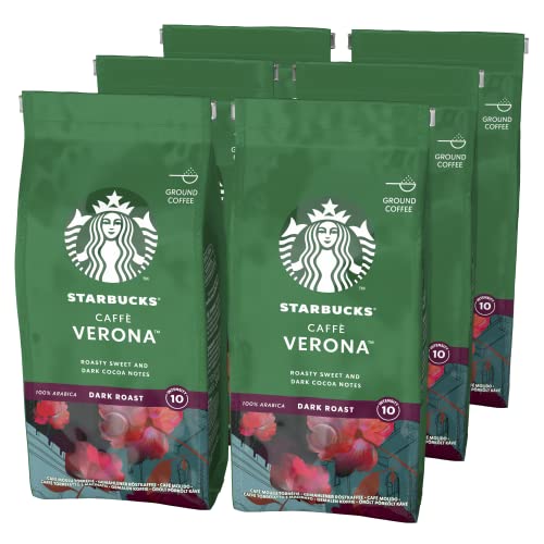 Starbucks Dark Roast kawa mielona; Caffè Verona; 200 g (6 sztuk w zestawie)