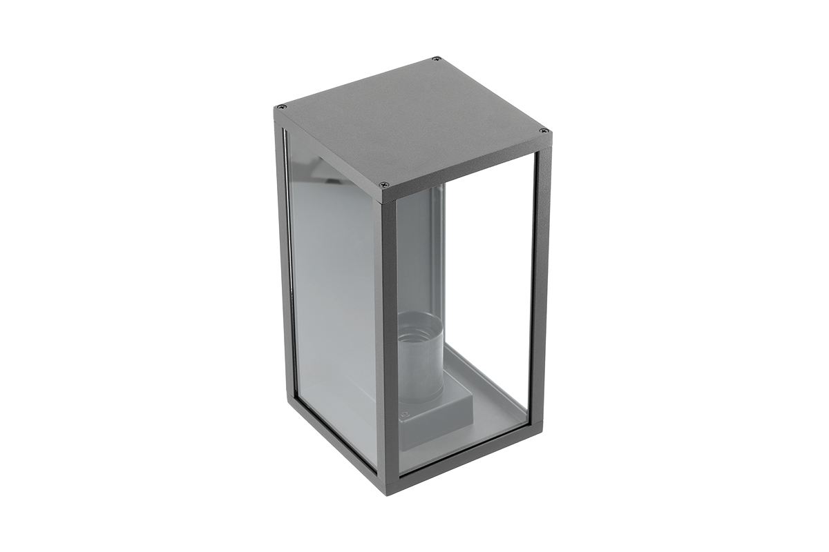 Lampa ogrodowa 1xE27 kinkiet prosty VENTANA czarny IP44 GTV [MALMO]