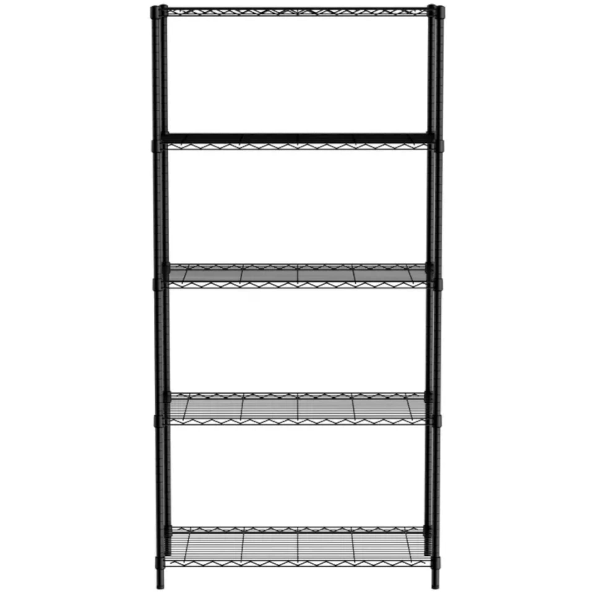 Regał magazynowy skręcany 5 półkowy czarny 91x45x183 cm - Hendi 812990