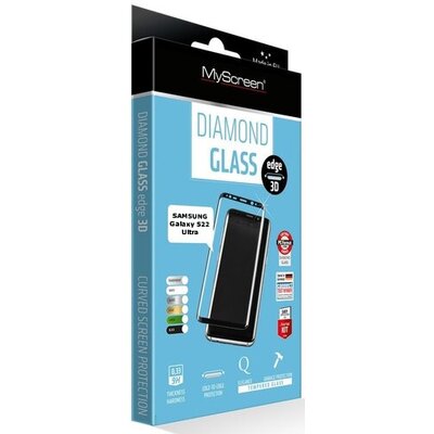 MYSCREEN DIAMOND GLASS edge Full Glue do Galaxy S22 Ultra