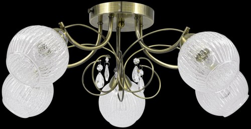 ELEM Elegancka lampa sufitowa z kryształkami do salonu 8964/5 21QG z serii WENUS