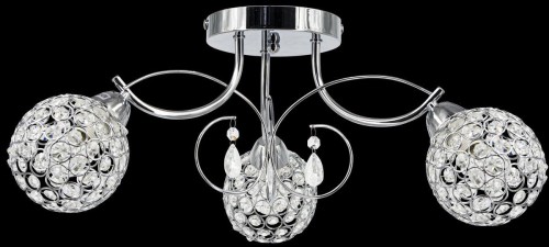 ELEM Elegancka lampa sufitowa z kryształkami chromowana 8965/3 8C z serii WENUS