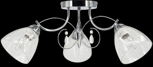 ELEM Potrójna chromowana lampa sufitowa z kryształkami 8962/3 8C z serii WENUS
