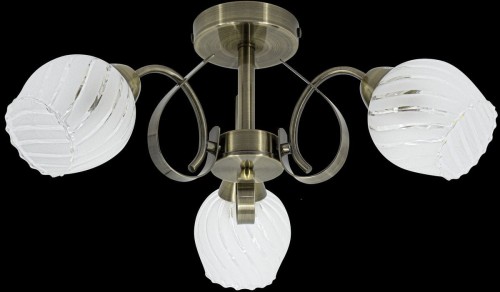 ELEM Lampa sufitowa elegancka antyczne złoto E27 7138/3 21QG z serii DAKOTA