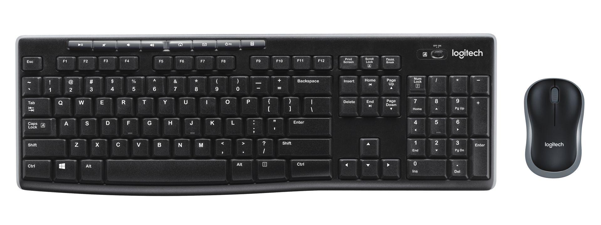 Logitech Wireless Combo MK270 klawiatura Dołączona myszka USB QWERTY