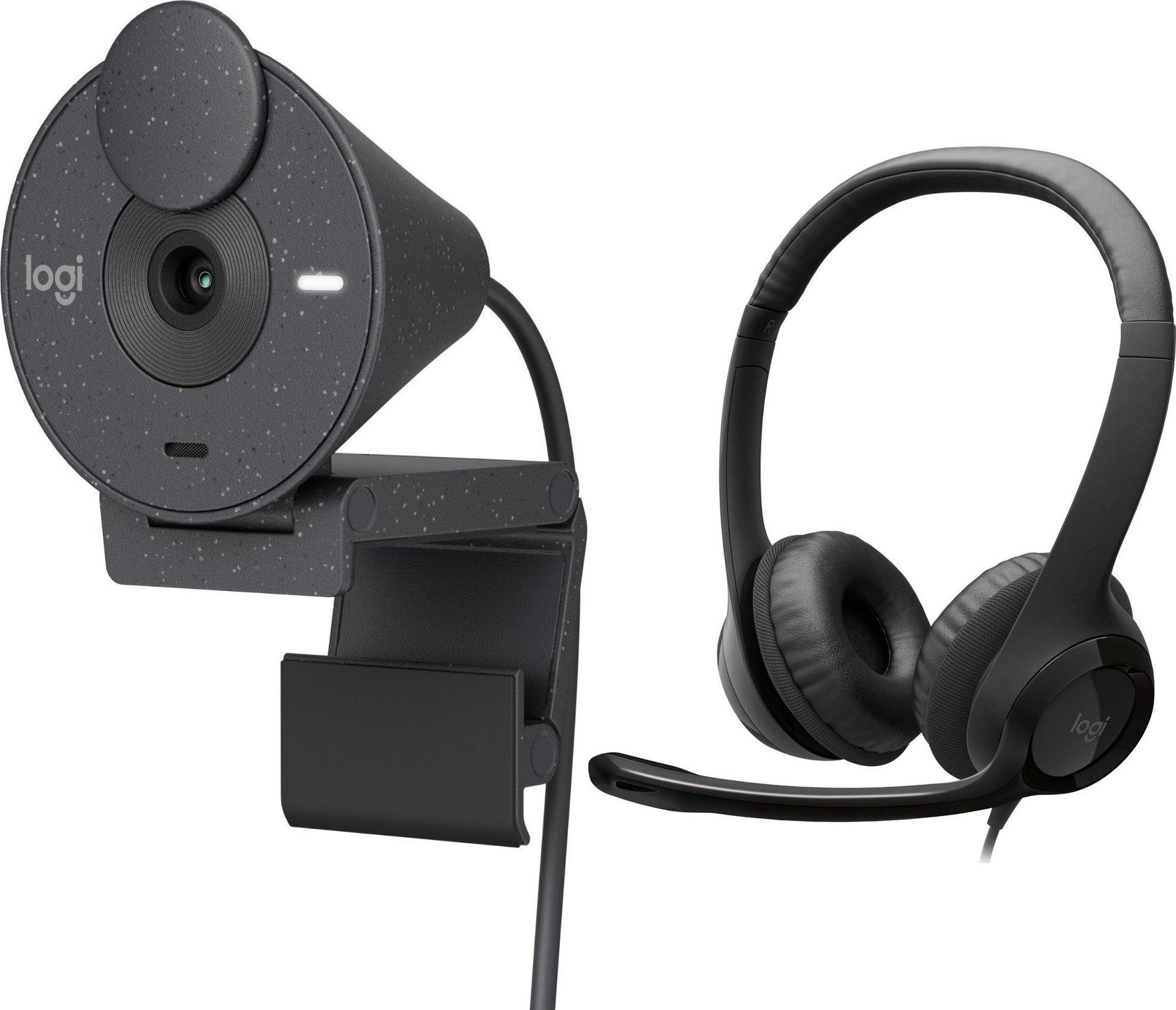 Kamera internetowa Logitech Brio 300 Graphite 960-001436 + H390 981-000406